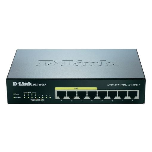 Εικόνα της Switch D-Link DGS-1008P 8-port 10/100/1000Mbps 4 PoE