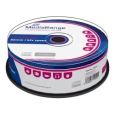 Εικόνα της CD-R 700MB 80' 52x MediaRange Cake Box 25 Τεμ MR201