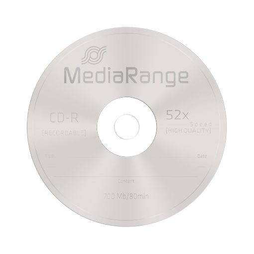Εικόνα της CD-R 700MB 80' 52x MediaRange Cake Box 25 Τεμ MR201
