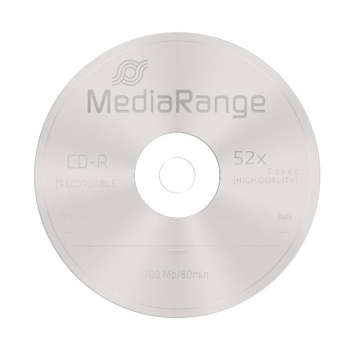 Εικόνα της CD-R 700MB 80' 52x MediaRange Cake Box 100 Τεμ MR204