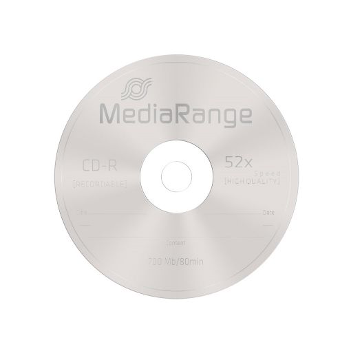 Εικόνα της CD-R 700MB 80' 52x MediaRange Cake Box 50 Τεμ MR207