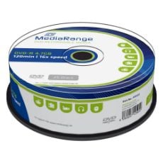Εικόνα της DVD-R 4.7GB 120' 16x MediaRange Cake Box 25 Τεμ MR403