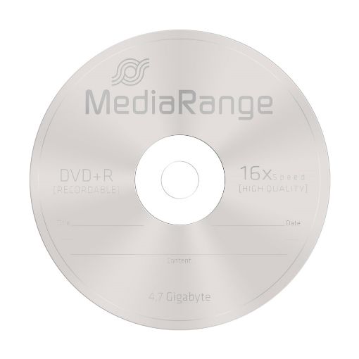 Εικόνα της DVD+R 4.7GB 120' 16x MediaRange Cake Box 100 Τεμ MR443