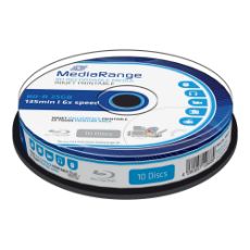 Εικόνα της BD-R Blu-Ray 25GB Inkjet Fullsurface Printable 6x MediaRange Cake Box 10 Τεμ MR500