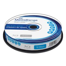 Εικόνα της BD-R Blu-Ray Dual Layer 50GB 6x MediaRange Cake Box 10 Τεμ MR507