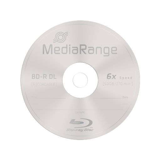 Εικόνα της BD-R Blu-Ray Dual Layer 50GB 6x MediaRange Cake Box 10 Τεμ MR507
