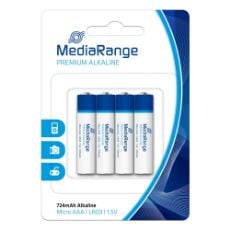 Εικόνα της Αλκαλικές Μπαταρίες MediaRange Premium AAA, 1.5V, LR3, 4 Pack MRBAT101