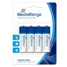 Εικόνα της Αλκαλικές Μπαταρίες MediaRange Premium AA, 1.5V, LR6, 4 Pack MRBAT104