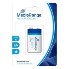 Εικόνα της Αλκαλική Μπαταρία MediaRange Premium E-Block, 9V, 6LR61, 1 Τεμ MRBAT107