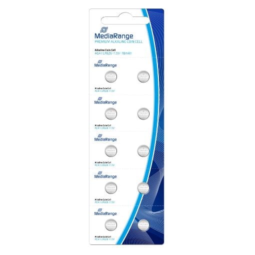 Εικόνα της Αλκαλικές Μπαταρίες MediaRange Premium Coin Cells, AG4, 1.5V, LR626, 10 Pack MRBAT111