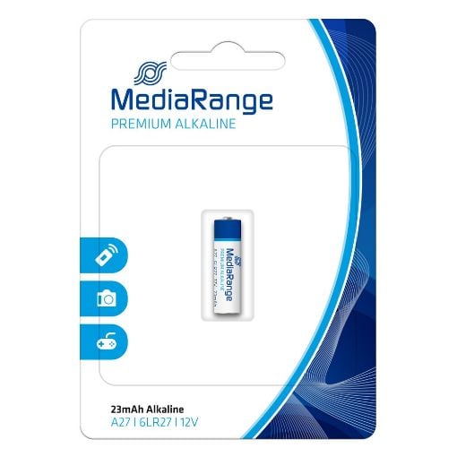 Εικόνα της Αλκαλική Μπαταρία MediaRange Premium A27, 12V, 6LR27, 1 Τεμ MRBAT115