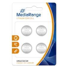 Εικόνα της Μπαταρίες Λιθίου MediaRange Coin Cells CR2032, 3V, 4 Pack MRBAT132