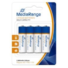 Εικόνα της Μπαταρίες Λιθίου MediaRange AA, FR6, 1.5V, 4 Pack MRBAT154