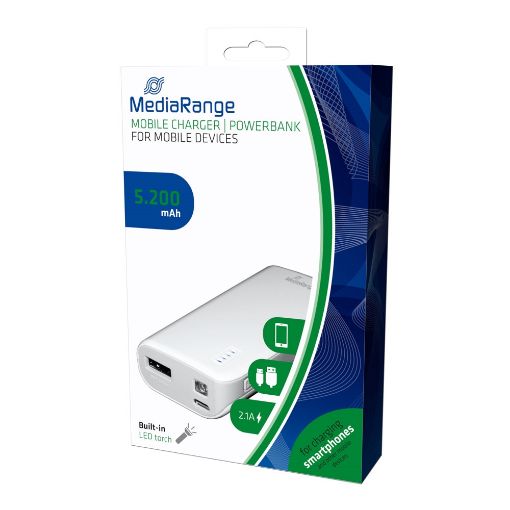 Εικόνα της Power Bank MediaRange 5.200mAh με Φακό MR751