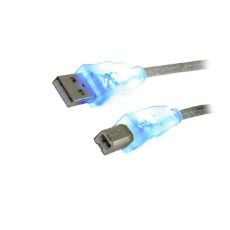 Εικόνα της Καλώδιο MediaRange USB 2.0 AM/BM 1.8m with Blue LEDs MRCS109