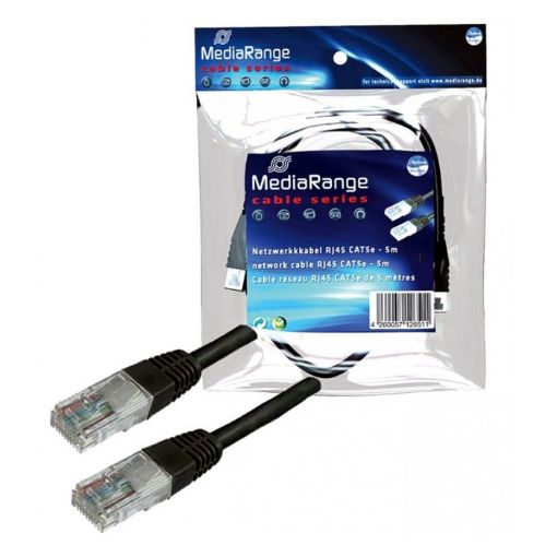 Εικόνα της Καλώδιο MediaRange UTP CAT.6 RJ45/RJ45 1.5m Black MRCS110