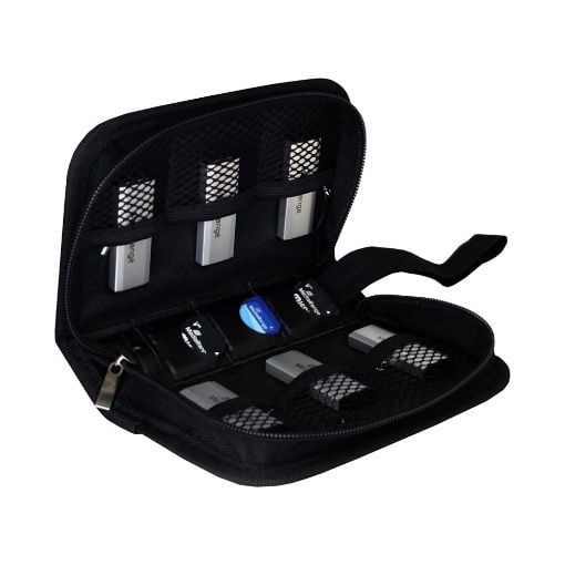 Εικόνα της MediaRange Storage Wallet for 6 USB Flashdrives and 3 SD Memorycards Nylon Black BOX98