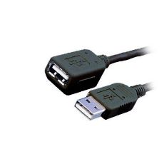 Εικόνα της Καλώδιο MediaRange USB 2.0 Προέκταση AM/AF 1.8m Black MRCS154