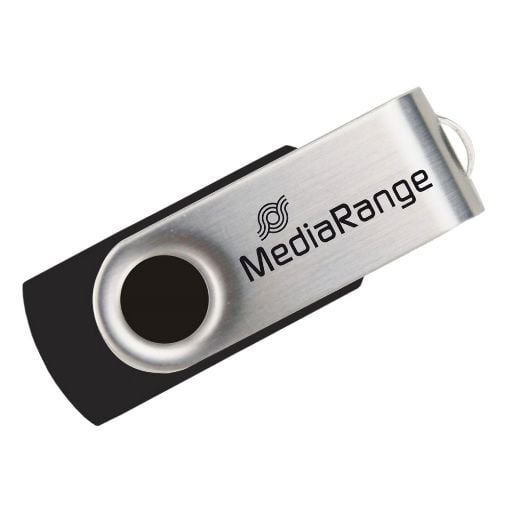 Εικόνα της MediaRange USB 2.0 Flash Drive 64GB Black/Silver MR912