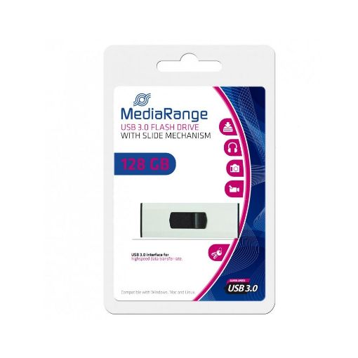Εικόνα της MediaRange USB 3.0 Flash Drive 128GB Black/White MR918