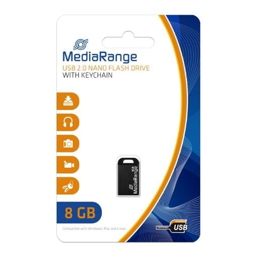 Εικόνα της MediaRange USB 2.0 Nano Flash Drive 8GB Black MR920