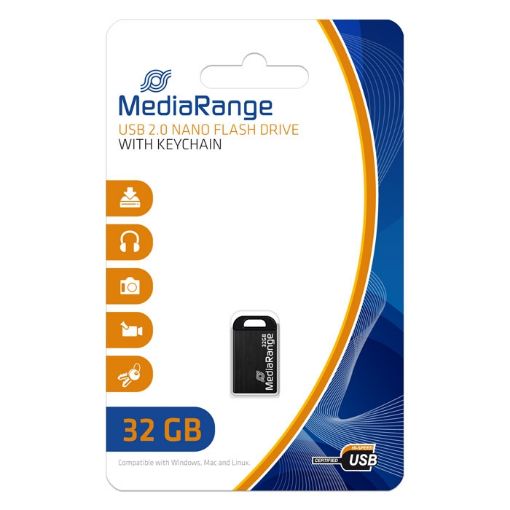 Εικόνα της MediaRange USB 2.0 Nano Flash Drive 32GB Black MR922
