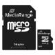 Εικόνα της Κάρτα Μνήμης MicroSDHC Class 10 MediaRange 16GB with SD Adapter MR958