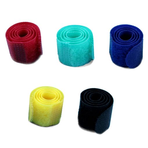 Εικόνα της MediaRange Hook and Loop Cable Ties 16x215mm Assorted Colours (5) MRCS302