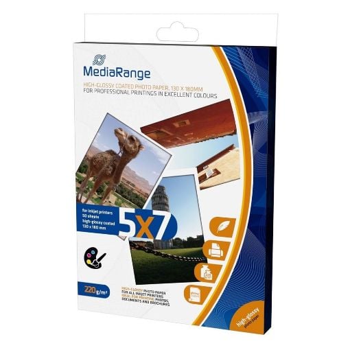 Εικόνα της Φωτογραφικές Κάρτες MediaRange 13 x 18 cm High-Glossy 220g/m² 50 Φύλλα MRINK114