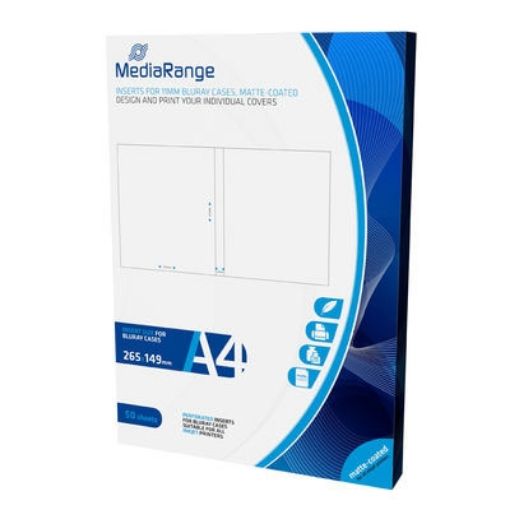 Εικόνα της MediaRange Inserts for 11mm Bluray Cases Matte 50 Pack MRINK123