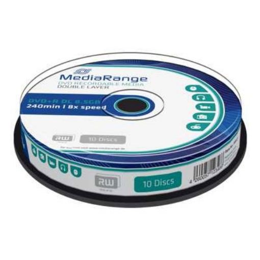 Εικόνα της DVD+R Dual Layer 8.5GB 240' 8x MediaRange Cake Box 10 Τεμ MR466