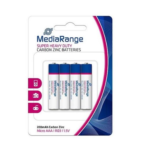 Εικόνα της Μπαταρίες MediaRange Super Heavy Duty AAA, 1.5V, LR3, 4 Pack MRBAT141