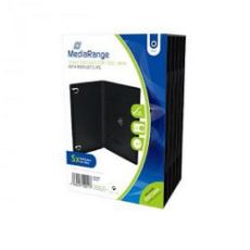 Εικόνα της MediaRange DVD Case for 1 Disc 14mm Black 5 Pack BOX30
