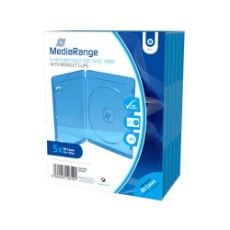 Εικόνα της MediaRange BD Case for 1 Disc 11mm Blue 5 Pack BOX38