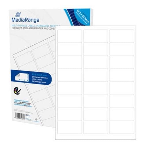 Εικόνα της MediaRange Ετικέτες Γενικής Χρήσης 63.5x33.9mm Λευκές 1200 Pack MRINK150
