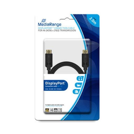 Εικόνα της Καλώδιο MediaRange DisplayPort 10 Gbit/s 2m Black MRCS159