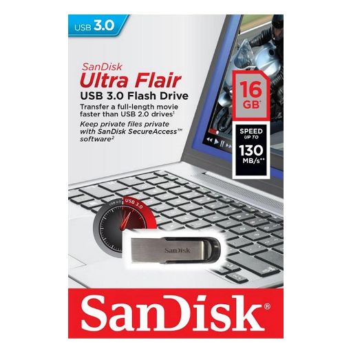 Εικόνα της SanDisk Ultra Flair USB 3.0 16GB SDCZ73-016G-G46