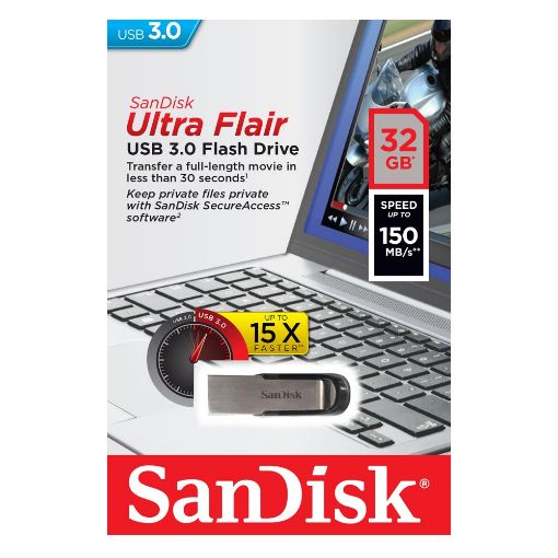 Εικόνα της SanDisk Ultra Flair USB 3.0 32GB SDCZ73-032G-G46