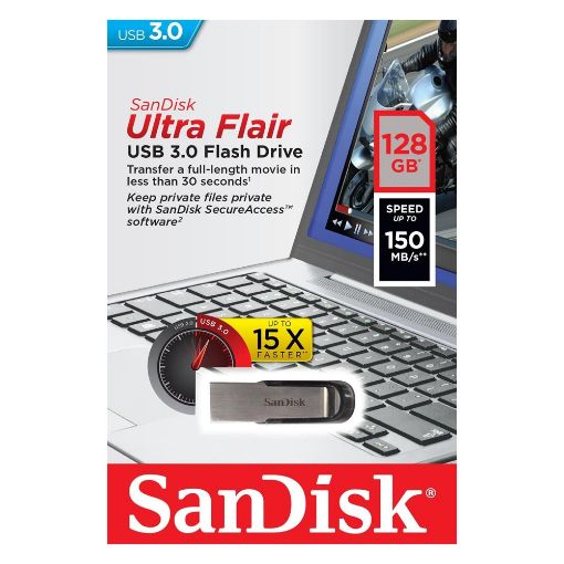 Εικόνα της SanDisk Ultra Flair USB 3.0 128GB SDCZ73-128G-G46