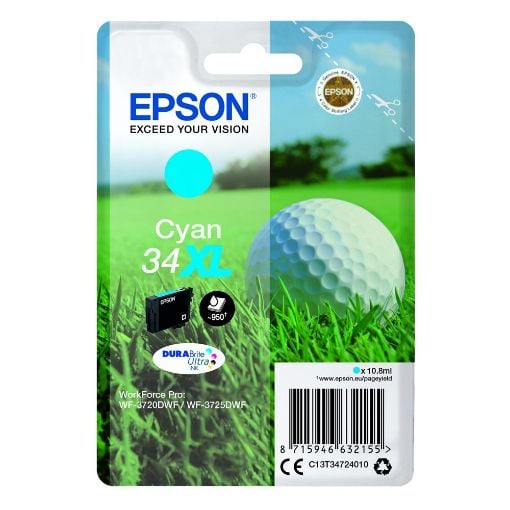 Εικόνα της Μελάνι Epson 34XL Cyan C13T34724010