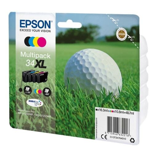 Εικόνα της Πακέτο 4 Μελανιών Epson 34XL Black, Cyan, Magenta και Yellow C13T34764010