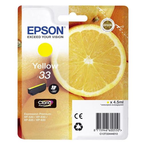 Εικόνα της Μελάνι Epson 33 Yellow C13T33444010