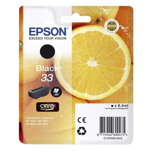 Εικόνα της Μελάνι Epson 33 Black C13T33314010