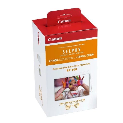 Εικόνα της Μελάνι Canon RP-108 Colour Ink & Paper Set 10x15 (108 sheets) 8568B001
