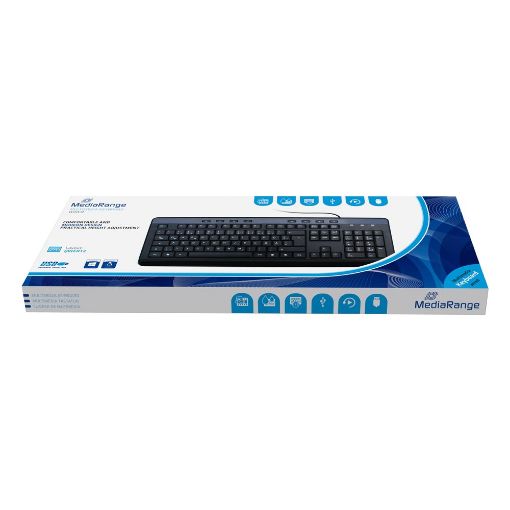 Εικόνα της Πληκτρολόγιο MediaRange Multimedia Wired Black MROS102-GR