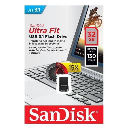 Εικόνα της SanDisk Ultra Fit USB 3.1 32GB Black SDCZ430-032G-G46