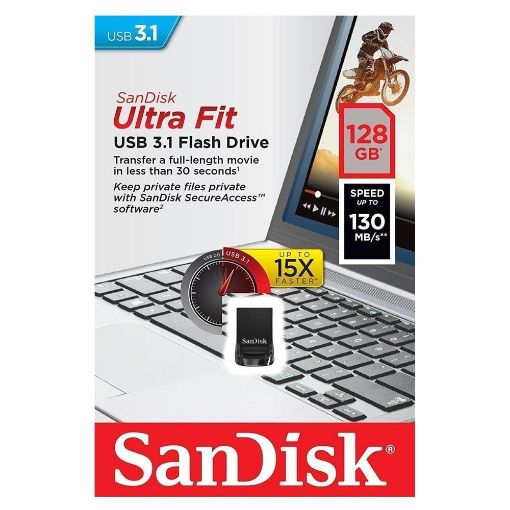 Εικόνα της SanDisk Ultra Fit USB 3.1 128GB Black SDCZ430-128G-G46