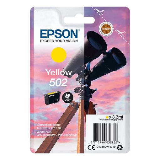 Εικόνα της Μελάνι Epson 502 Yellow C13T02V44010