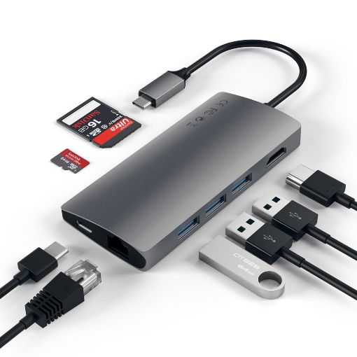 Εικόνα της Satechi Aluminum Multi-Port Adapter 4K Space Gray v2 ST-TCMA2M
