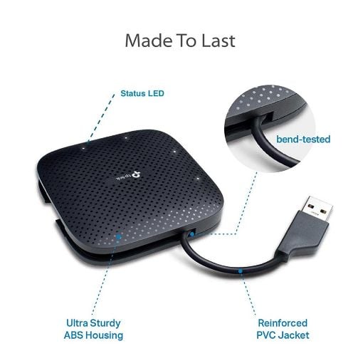 Εικόνα της Portable Usb Hub Tp-Link UH400 v3 USB 3.0 4-Port